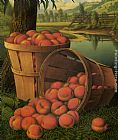 Bushels of Peaches Under a Tree by Levi Wells Prentice